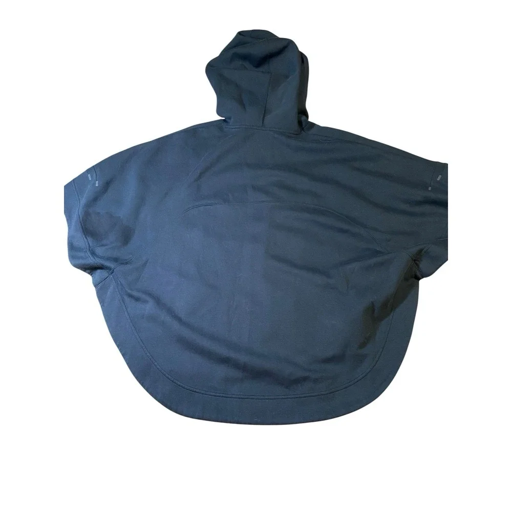 Nike Tech Fleece Poncho Hoodie Womens M Black Short Sleeve Cowl Neck Cape
